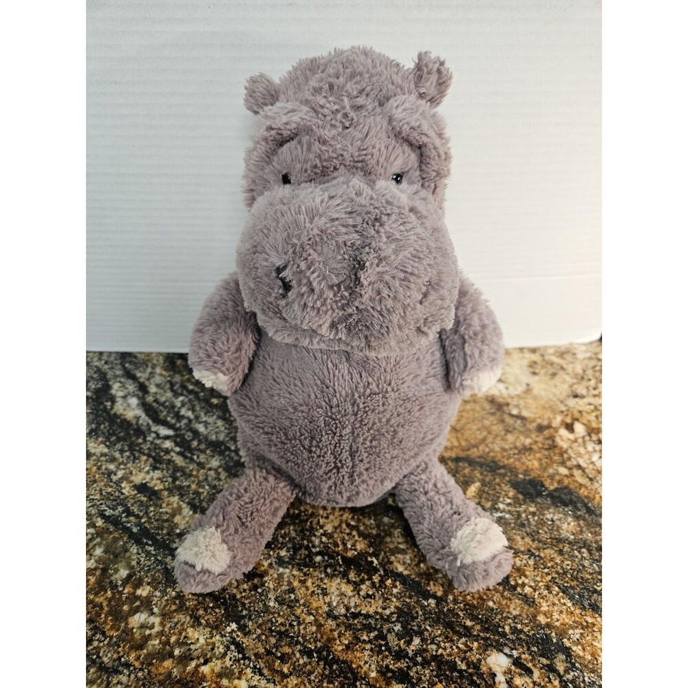 Jellycat Myrtle Hippo Plush Purple Soft Stuffed Animal Toy London Number Tag